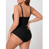 Beautife Womens Plus Size Tankini Swimsuits Tummy Control Full Coverage
