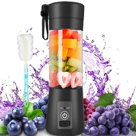 AnnuoYi Portable Blender,Personal Size Blender For Shakes And Smoothies With 6 Ultra Sharp BladesBattery Powered USB Mixer,Suitable For Travel/Picnic/Office/Gym