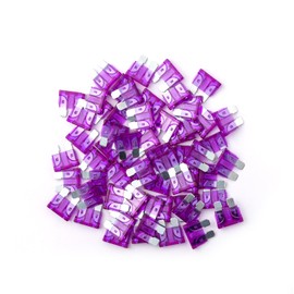 100Pcs 3 Amp Fuses Stanbdard Fuse, 3A Car Fuse Blade for Automotive, Truck, Boat, Motorcycle