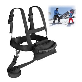 Kids Safety Belt Safety Ropes Ski Training Nylon Shoulder Belt Cushioning Skating Snowboard Scooter Black 20 x 20.5 x 6 cm