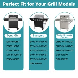Grill Replacement Parts for Dyna Glo DGF493BNP, DGB494SPB, 24"-30" Adjustable Drip Pan Grease Tray and Heat Plate Shields for Backyard Grill BY13-101-001-12, BY14-101-001-02, Dyna-glo Grill Parts
