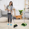 Broom and Dustpan Set, 52-in Long Adjustable Handle Broom Dustpan