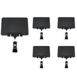 CXMTECH 5PCS Mini Plastic Blackboard Sign Holders with Clips Dual Heads Rotating Price Tag Display for Advertising Purpose and Reminders