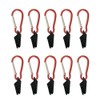 10-Piece Tarp Clamp Clips with Carabiners for Camping – Plastic