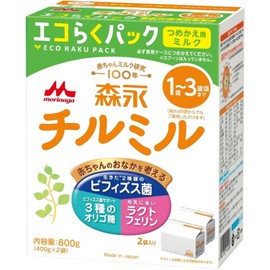 Morinaga Follow-Up Milk Chilmil Eco-Raku Pack Refill 800g (400g x 2 bags) Powder [For infants around 1 year old to 3 years old (can also be used from around 9 months old) Refill type powdered milk]
