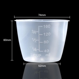 JasperKino 2 Pcs Rice Measuring Cups Non Stick Mixing Cups Clear Graduated Cups for Rice Cooker
