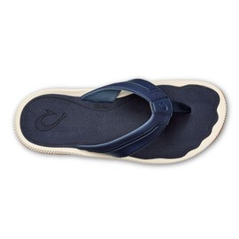 OLUKAI Kukulu Men's Beach Sandal, Water-Friendly Shoe & Wet Grip Soles, All-Day Wear & Comfortable Fit, Trench Blue/Trench Blue, 7