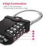 ZHEGE Luggage Locks TSA Approved, Cable Lock with White Numbers,