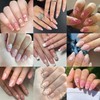 6Pcs White Flower Nail Stickers 3D Self-Adhesive Hibiscus Nail Decals