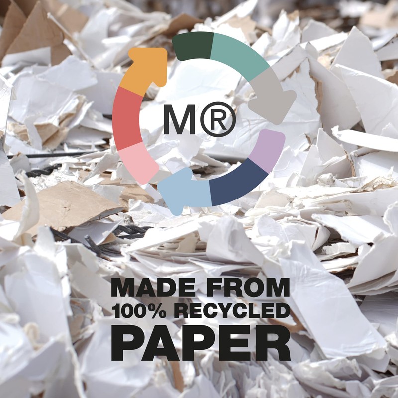 Miquelrius - 100% Recycled Notebook, 1 Coloured Strip, A4, 80
