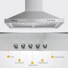 Tieasy 30 in Wall Mounted Range Hood Stainless Steel Filters