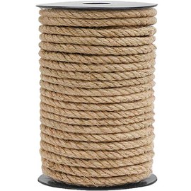 HOMYHOME Jute Twine 6mm 30 m Natural Jute Burlap Rope String Hessian Rope Cord Craft for Industrial, Packaging, Arts and Crafts, Gifts, Decoration, Bundling, Gardening and Home