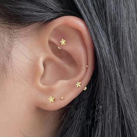 K.L.Y Round Ball Earrings, Women's, Popular, 925 Sterling Silver, Pearl, Pearl, Cute, Ball Earrings, 0.1 inches (3 mm), Hypoallergenic Metal Accessory, Gift, Silver Sterling Silver, No Gemstone