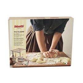 Bisetti 11 Piece Pasta Kit Including: Rolling Pin, Drying Rack, Flour Seive, Gnocchi Board and Pasta Board