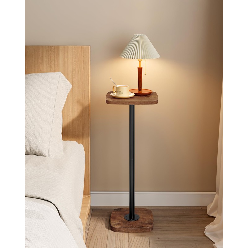 CHOEZON Small Drink Table, Square Side Table for Small Spaces,