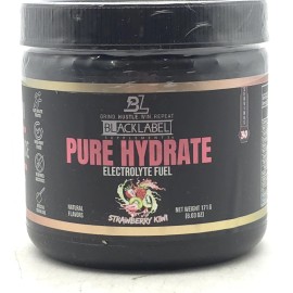 Blacklabel Supplements Pure Hydrate Electolyte Fuel Strawberry Kiwi 30 Servings