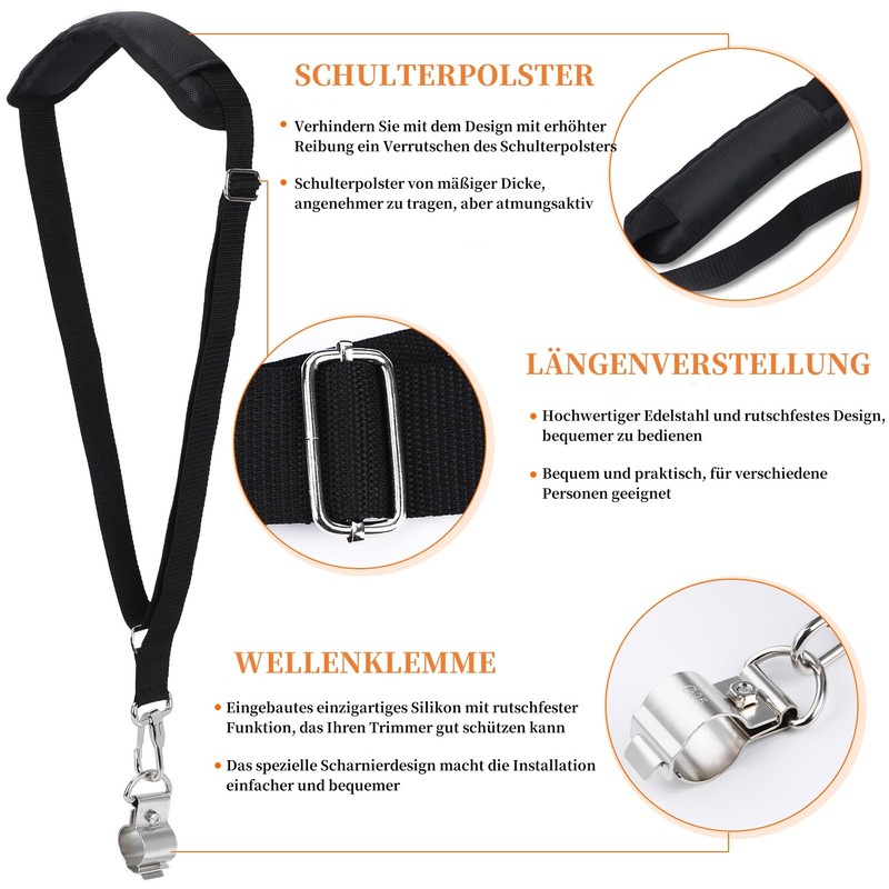 Yweller Nylon Shoulder Strap Carry Strap for Brush Cutter, Brush