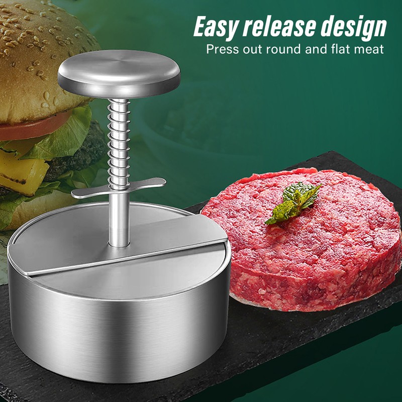 Hamburger Press Patty Maker 304 Stainless Steel Hamburger Meat Press