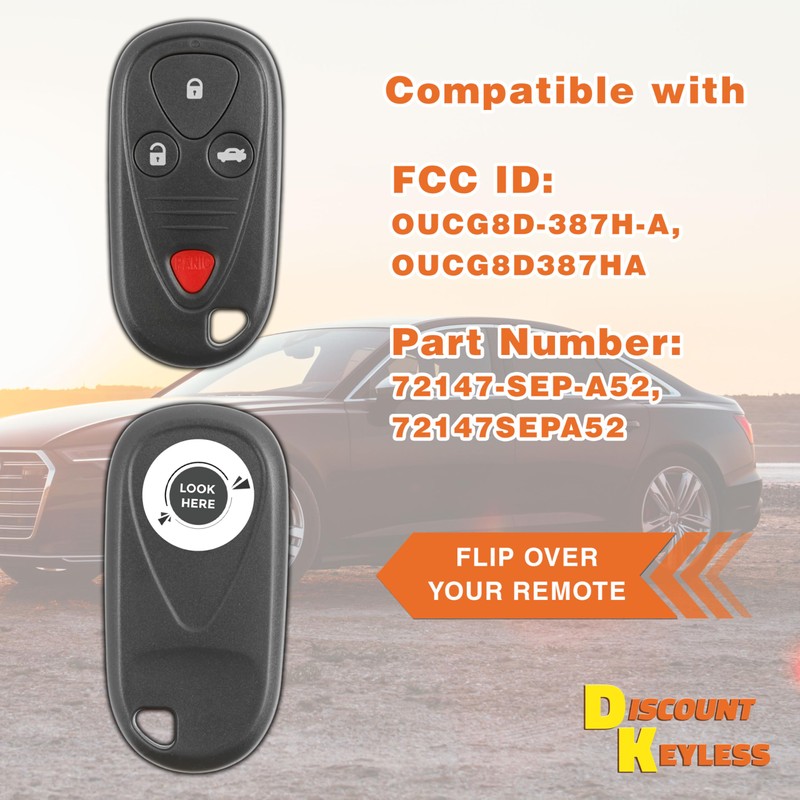 2X Discount Keyless Key Fob Remote for 2004 2005 2006