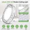Lightania 14 Inch Flush Mount Ceiling Light, Modern Brushed Nickel