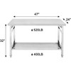 Amenitlif 48“ x 24” Stainless Steel Work Table - NSF