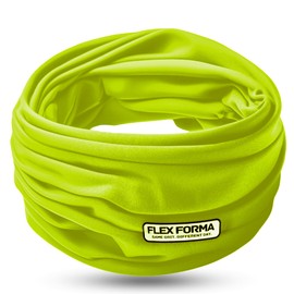 Flex Forma Neck Gaiter Sun Protection - Soft Durable Multifunctional Neck Mask - Breathable Dust Face Cover Neck Warmer Gator (Solid Yellow Green)