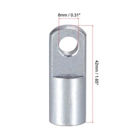 sourcing map Air Cylinder Rod Clevis End M8x1.25 Female Thread 42mm Length I Type Connector