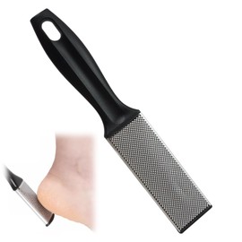 Aphohome Foot Callus Remover Stainless Steel Foot File Dual Sided Pedicure Tools with Skin Catcher Heel Scraper for Cracked Heels Wet Dry Use Foot Rasp for Dead Skin Removal 9x2x0.4in