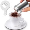 3 Pcs Stainless Steel Powder Shaker,Coffee Cocoa Seasoning Shaker Dispenser