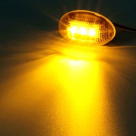 PSEQT Dually Bed Fender Side Marker LED Lights compatible with F350 F450 F550, 4PCS Amber Marker Lights