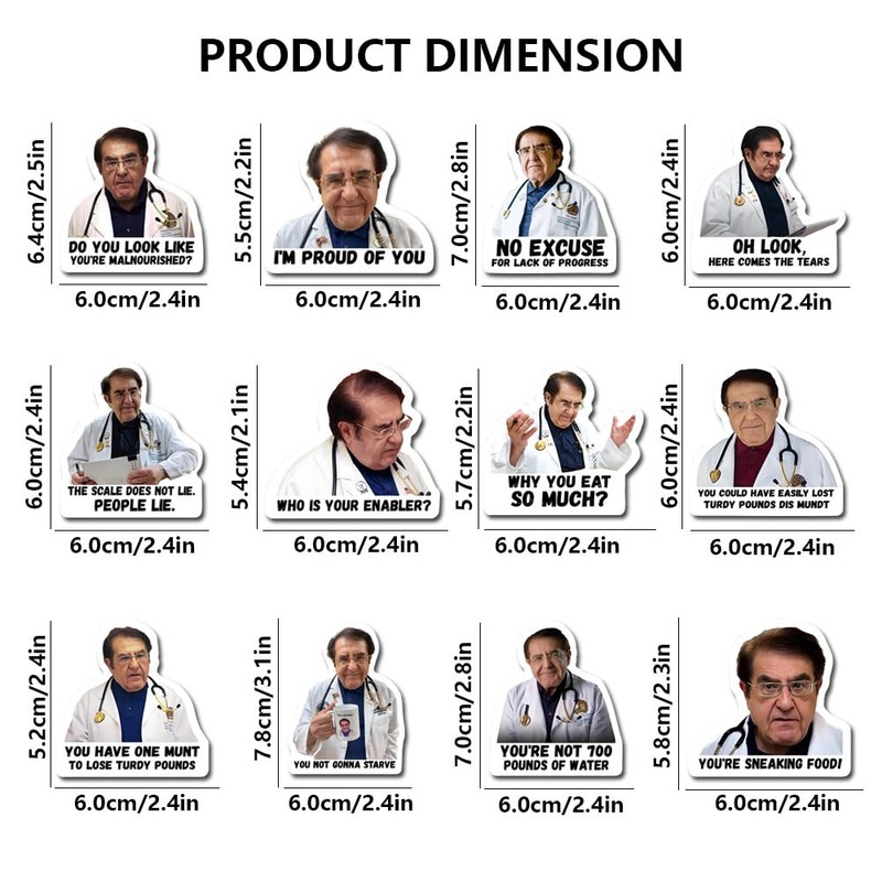 Pack of 12 Dr Now Magnets Fridge Magnet, Strong Magnets,