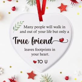 Friendship Gifts for Women, Best Friends Ornament Gifts for Women, Friends Christmas Ornaments, A True Friend Ornament, Friends Christmas Ornaments Gifts 2024
