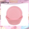 sourcing map 200 Count Cupcake Liners Pink Cupcake Cups Standard