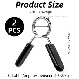 Elkuaie Dumbbell Barbell Clip Spring, Weight Lifting Equipment Accessories in Gym Fitness Training, For Gym Equipment, Weight Barbells, Dumbbells (25mm)