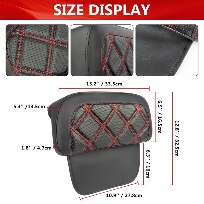 Motorcycle Rear Passenger Chopped Tour Pack Backrest Pad For Harley
