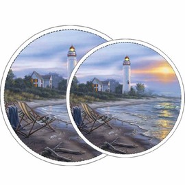 Reston Lloyd Electric Stove Burner Covers, Set of 4, A Perfect Day All-Over Pattern