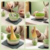 4pcs Matcha Set, Matcha Whisk Set - Matcha Whisk Plastic(Yellow),