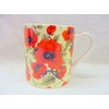 Set of 4 Extra Large China Mugs in red Poppy