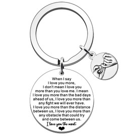FMCC I Love You Gifts for Him/Her Valentines Gift for Boyfriend Girl friend Anniversary Keyring Gifts for Boyfriend Husband Men Wife Couples Birthday I Love You The Most
