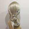 MontCherry Wedding Prom Silver Crystal Diamante Rose Flower Hair Pins