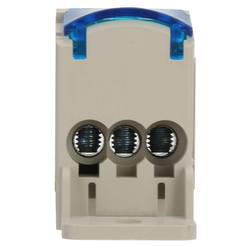 3Pcs Din Rail Distribution Box, UKK-80A Terminal Block Distribution Box