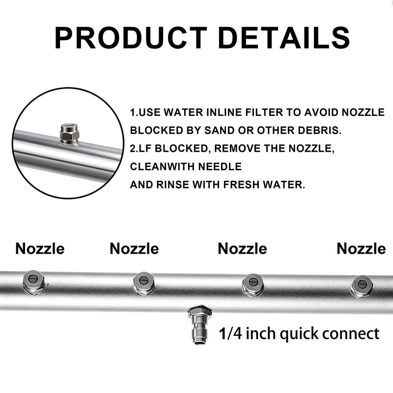Hourleey Pressure Washer Undercarriage Cleaner, 16 Inch Power Washer Surface
