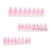 RTKHFZE Press on Nails Long,Square Fake Nails Nude Pink Full