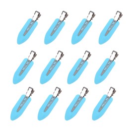 POFET Pack of 12 No Bend Hair Clips Makeup No Crease Hair Clips Pin Curl Clips for Hairstyle Pony Waves Styling or Makeup Application (4 Colours)