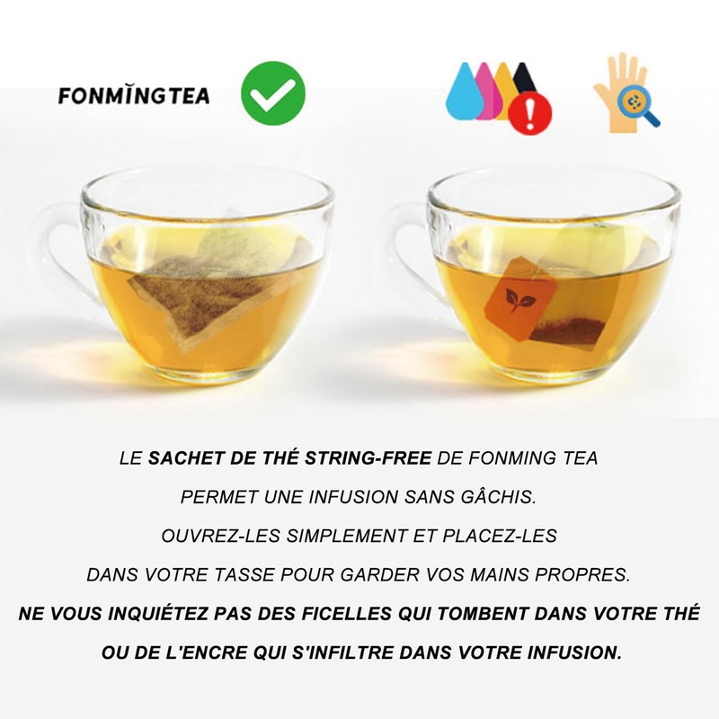 Fonming Tea Jasmine Tea Bags, High Grown Oolong Tea Leaves