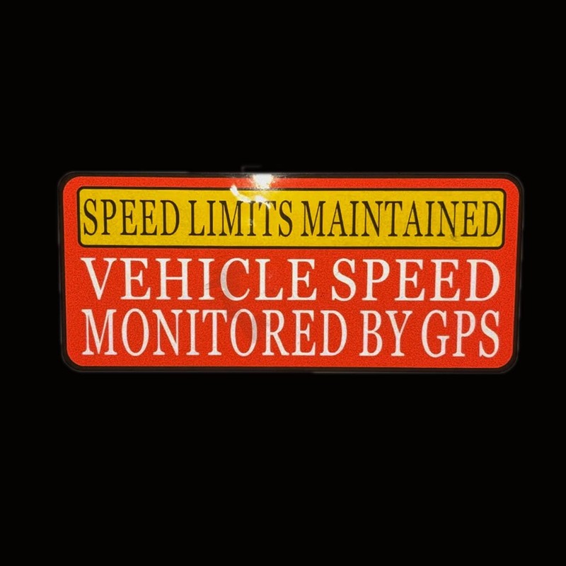 Speed Limit Car Sticker -Vehicle Speed is Monitored by GPS