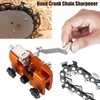 Hand Crank Chainsaw Sharpener Portable Manual Chain Sharpening Jig with