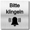 Door Sign with German Text "Bitte Klingeln" [German Language] UV