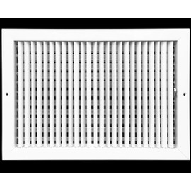 24" X 20" Adjustable AIR Supply Diffuser - HVAC Vent Cover Sidewall or Ceiling - Grille Register - High Airflow - White [Outer Dimensions: 25.75" w X 21.75" h]