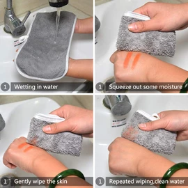 KinHwa Microfibre Face Cloths, Make-Up Remover Cloths, Washable Make-Up Wipes, Ultra-Soft Face Cloth, Reusable, 15 cm x 30 cm